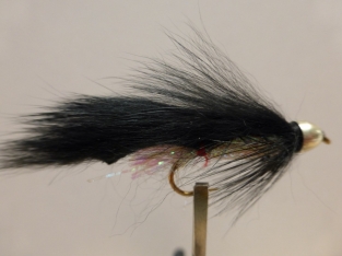 Size 8  Conehead Zonker Pearl Black Barbless